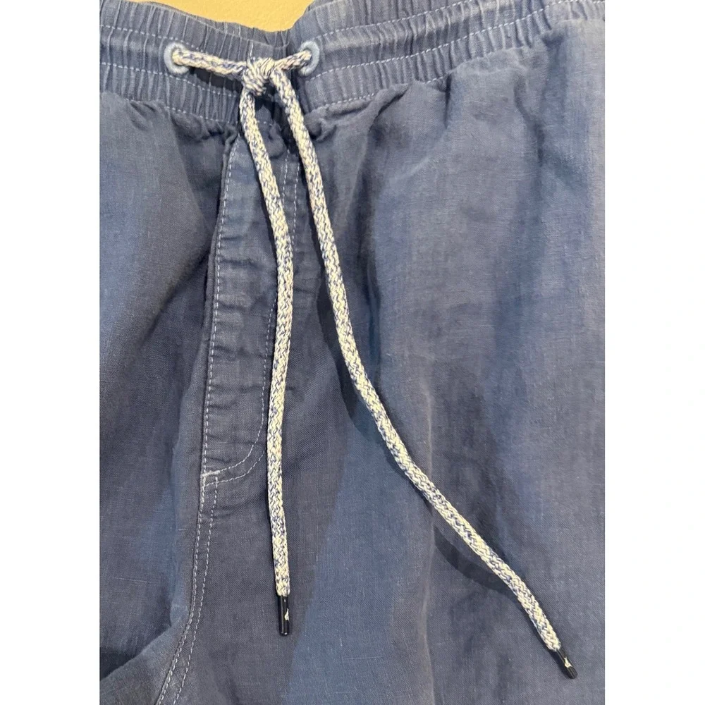 Tommy Bahama Mens 3XL Blue 100% Linen Drawstring‎ Elastic Waist Shorts Relax fit